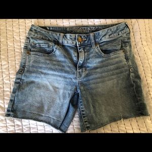 American Eagle midi jean shorts